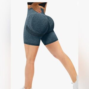 Mohuachi Butt Lifting High Waist Workout Biker Shorts Tik Tok Famous | Size S